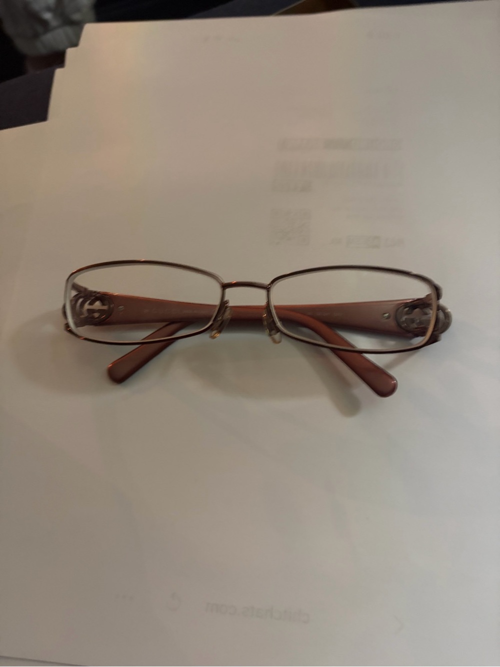 Authentic Gucci GG2811  Metal Rectangular Women's Glasses